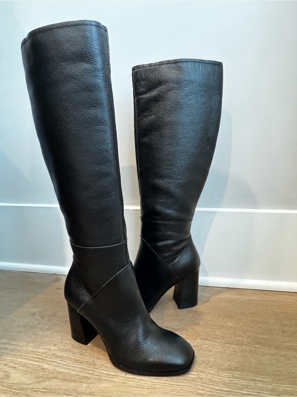 Dolce Vita Black Tall Block Heel Boots